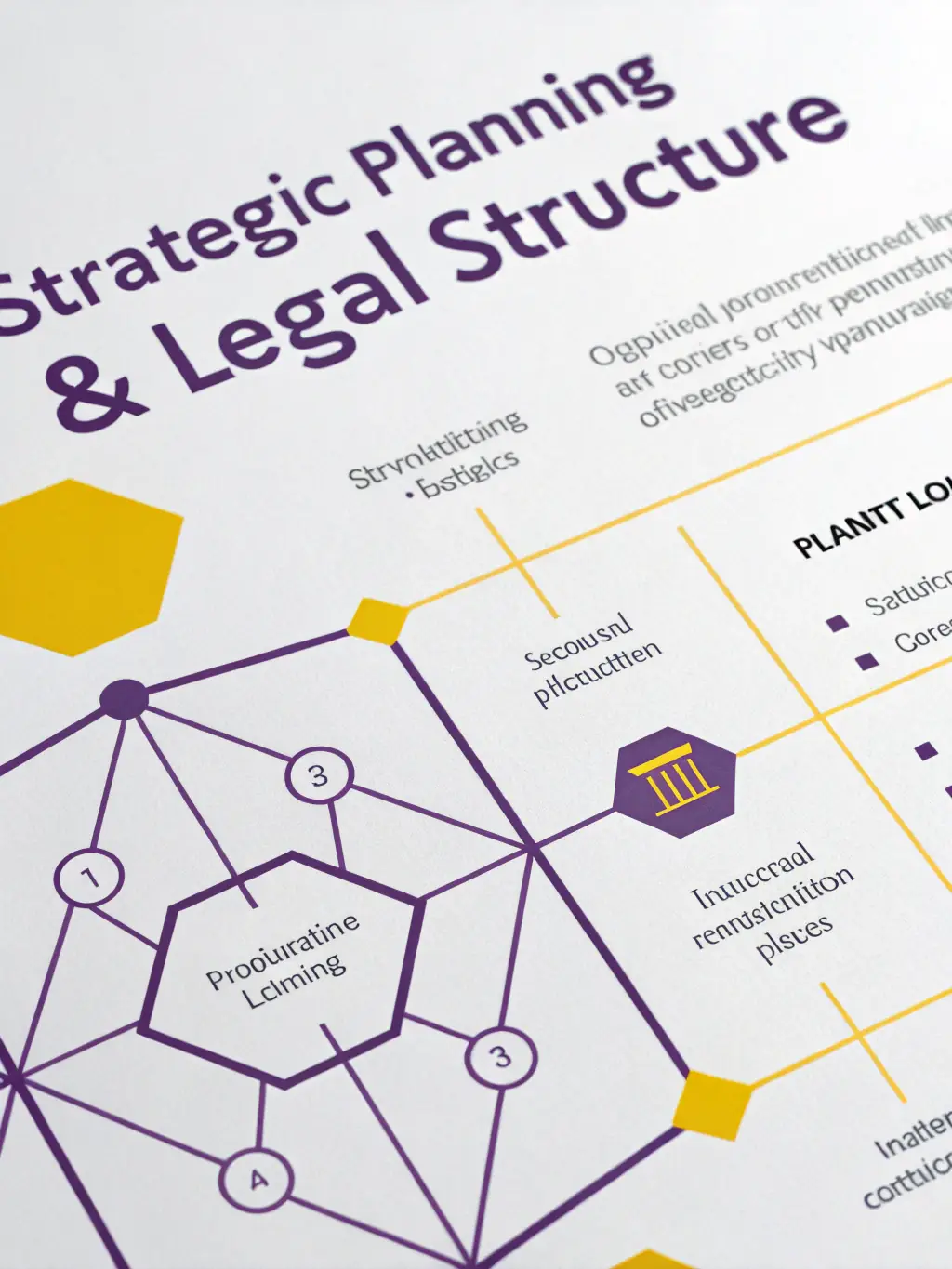A visual representation of strategic planning, showing interconnected elements leading to business growth.